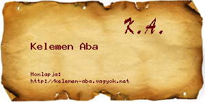 Kelemen Aba névjegykártya